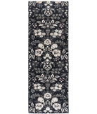 Artemix 2'11'' X 9'3'' Hand-Knotted Wool Rug 2'11'' x 9'3'' (88 X 278) / Black / Ivory