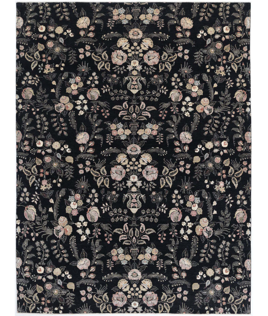 Artemix 9'8'' X 13'4'' Hand-Knotted Wool Rug 9'8'' x 13'4'' (290 X 400) / Black / Black