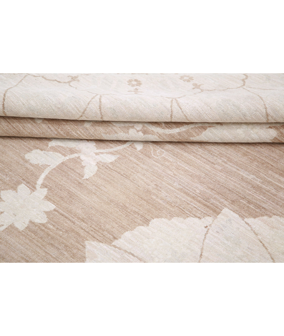 Serenity 9'0'' X 11'11'' Hand-Knotted Wool Rug 9'0'' x 11'11'' (270 X 358) / Brown / Ivory