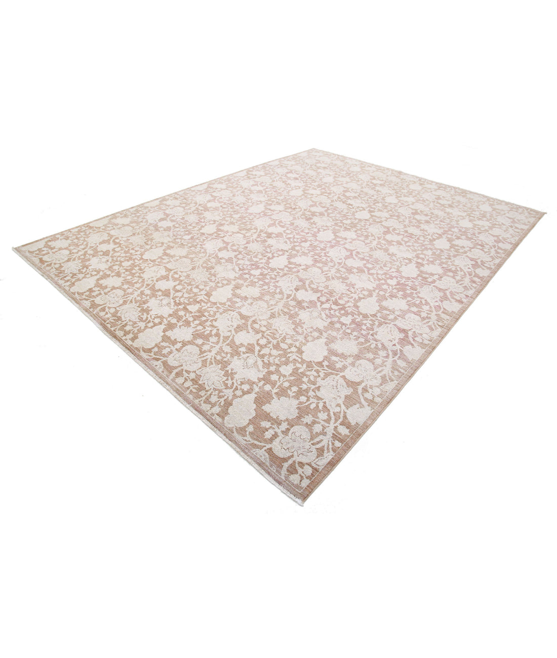 Serenity 8'10'' X 11'5'' Hand-Knotted Wool Rug 8'10'' x 11'5'' (265 X 343) / Taupe / Ivory