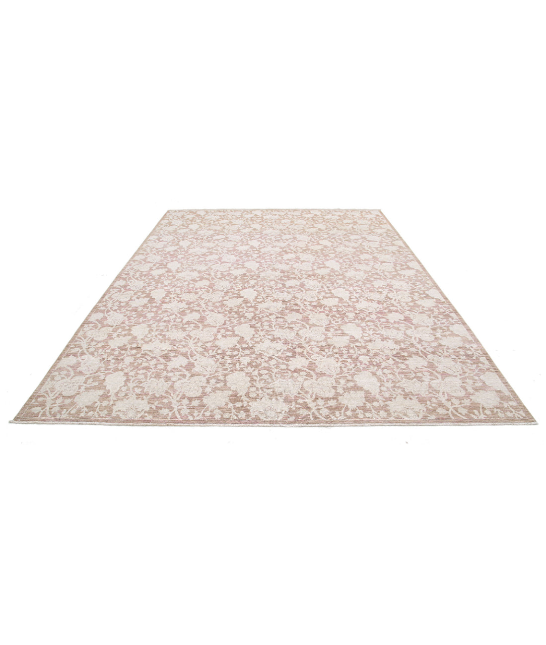 Serenity 8'10'' X 11'5'' Hand-Knotted Wool Rug 8'10'' x 11'5'' (265 X 343) / Taupe / Ivory