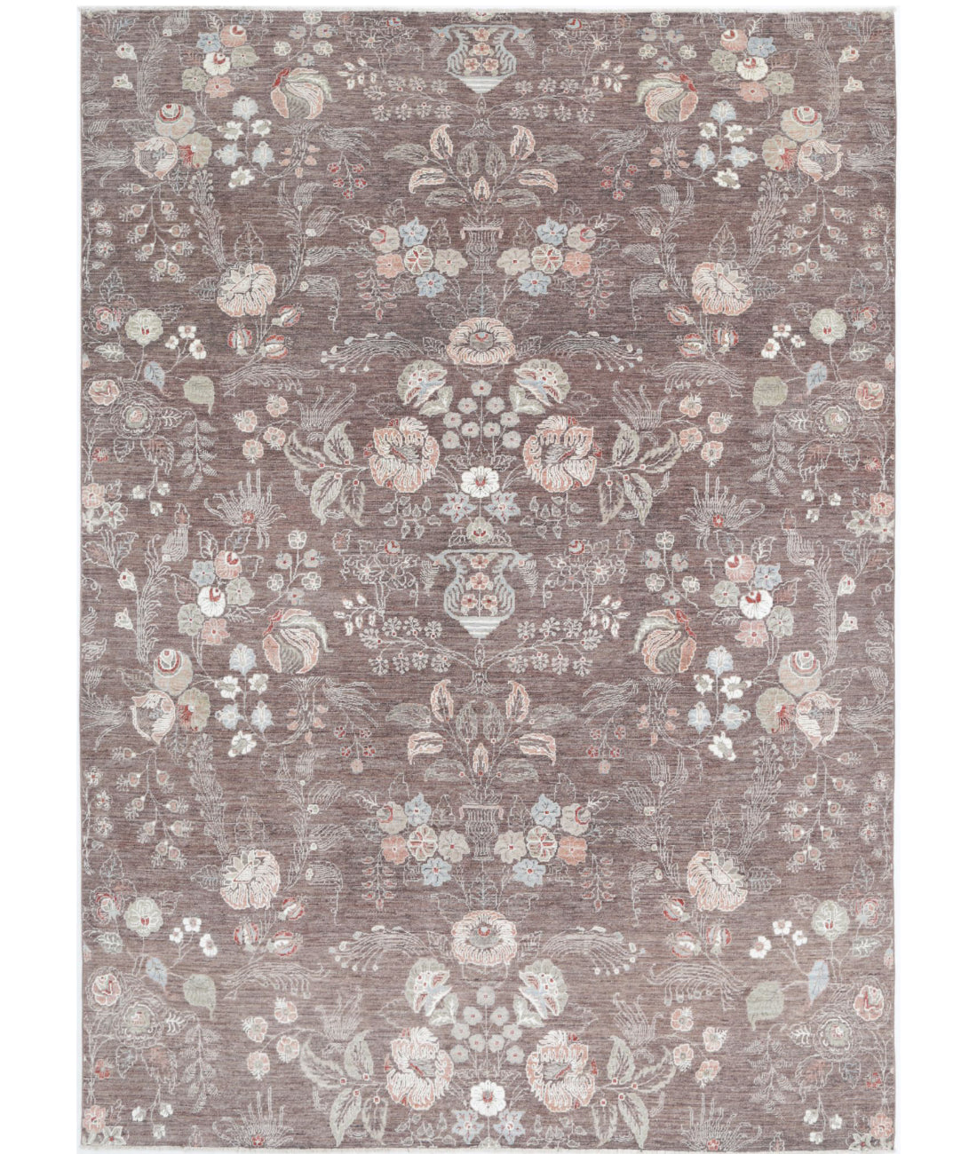 Artemix 7'9'' X 10'11'' Hand-Knotted Wool Rug 7'9'' x 10'11'' (233 X 328) / Brown / Ivory