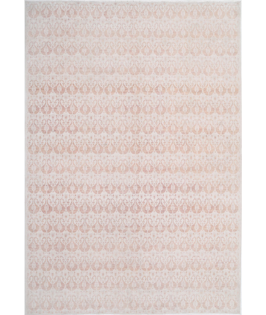 Artemix 12'1'' X 17'5'' Hand-Knotted Wool Rug 12'1'' x 17'5'' (363 X 523) / Ivory / Pink