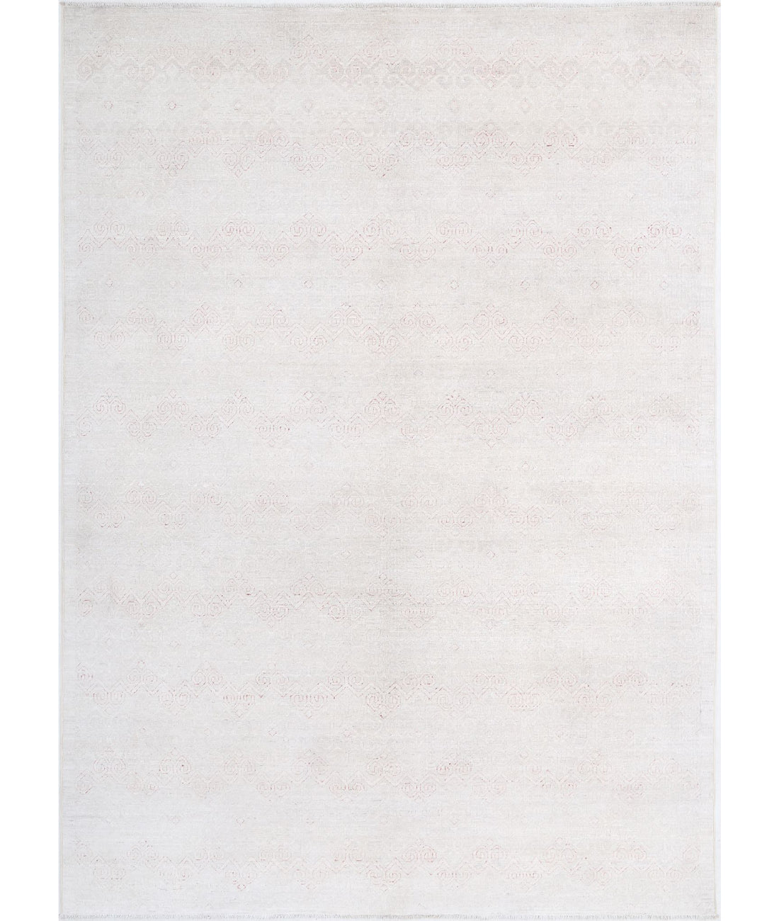 Artemix 6'0'' X 8'4'' Hand-Knotted Wool Rug 6'0'' x 8'4'' (180 X 250) / Ivory / Pink