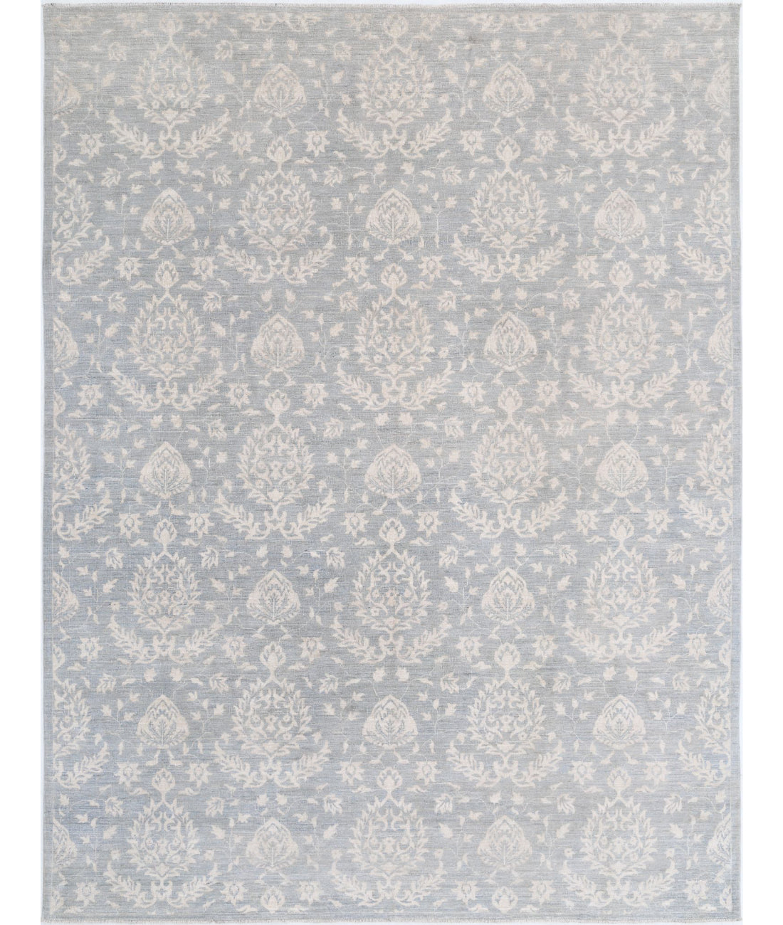 Artemix 9'0'' X 11'11'' Hand-Knotted Wool Rug 9'0'' x 11'11'' (270 X 358) / Blue / Ivory