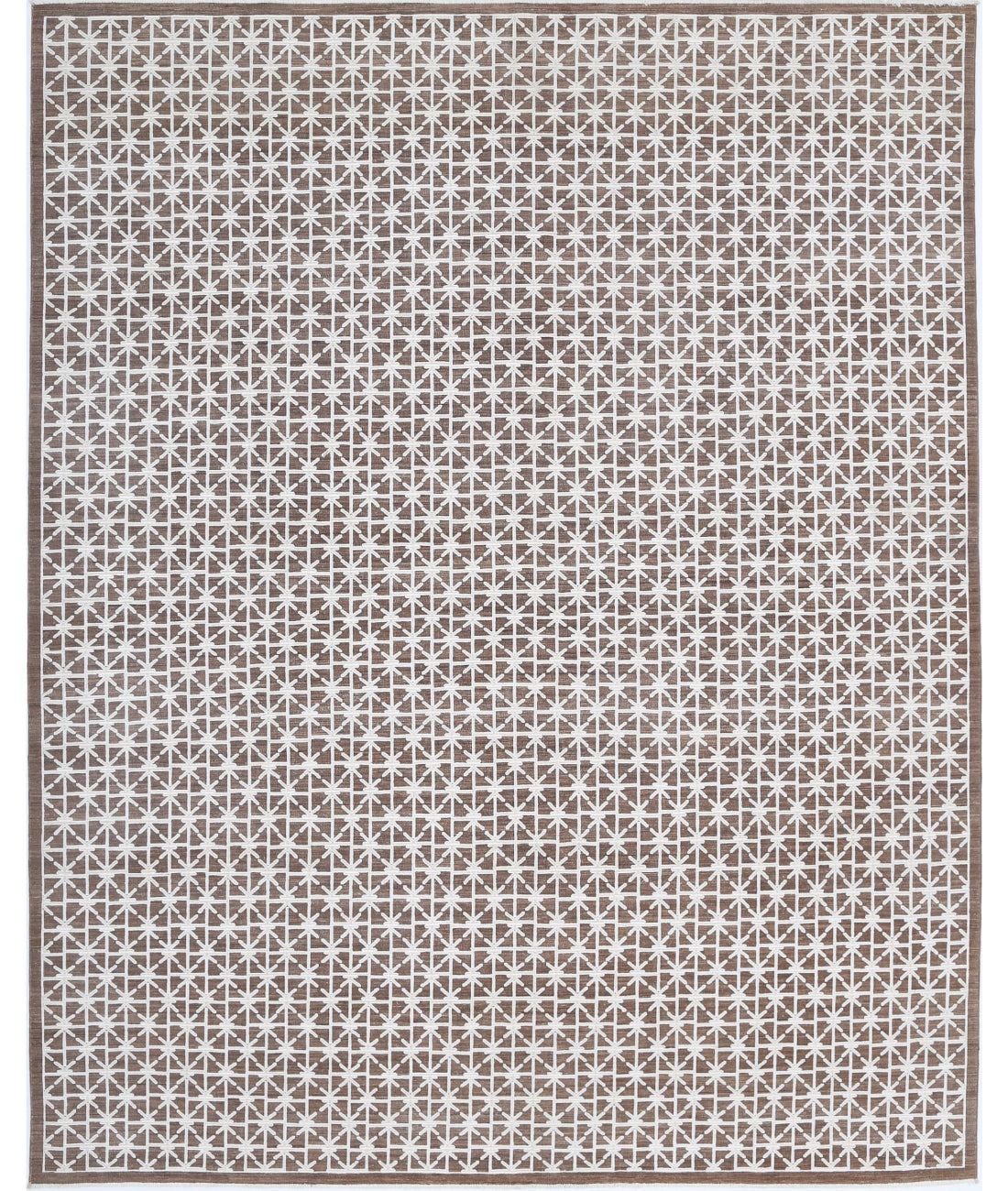 Artemix 8'11'' X 11'2'' Hand-Knotted Wool-Cotton Rug 8'11'' x 11'2'' (268 X 335) / Brown / Ivory