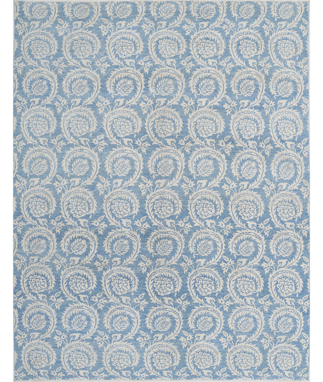 Artemix 8'9'' X 11'5'' Hand-Knotted Wool Rug 8'9'' x 11'5'' (263 X 343) / Blue / Ivory