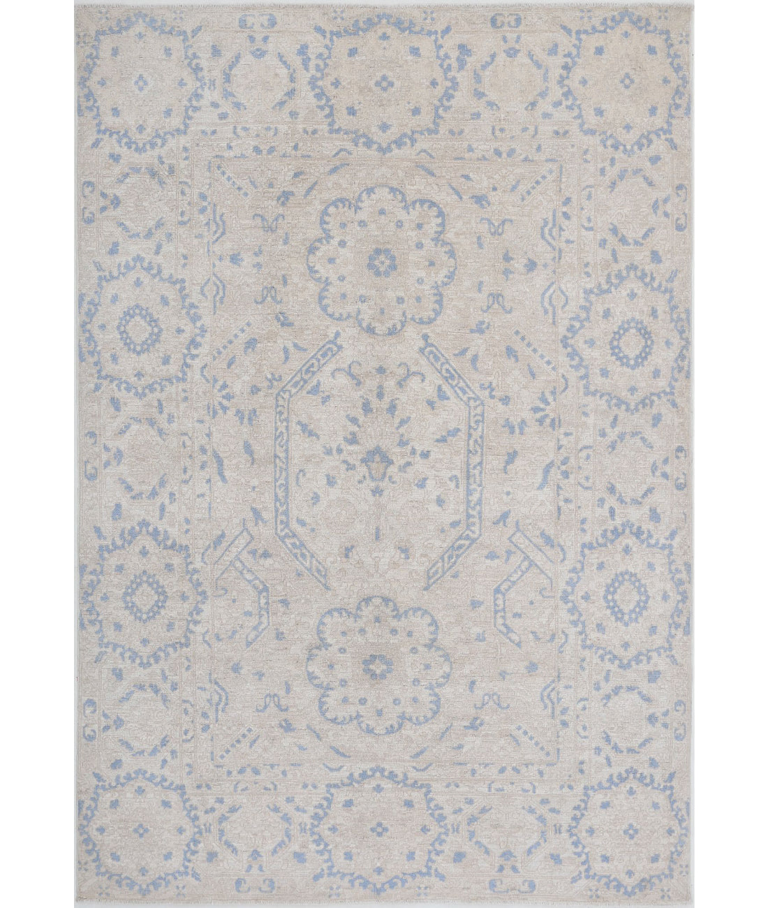 Artemix 4'10'' X 7'2'' Hand-Knotted Wool Rug 4'10'' x 7'2'' (145 X 215) / Ivory / Ivory