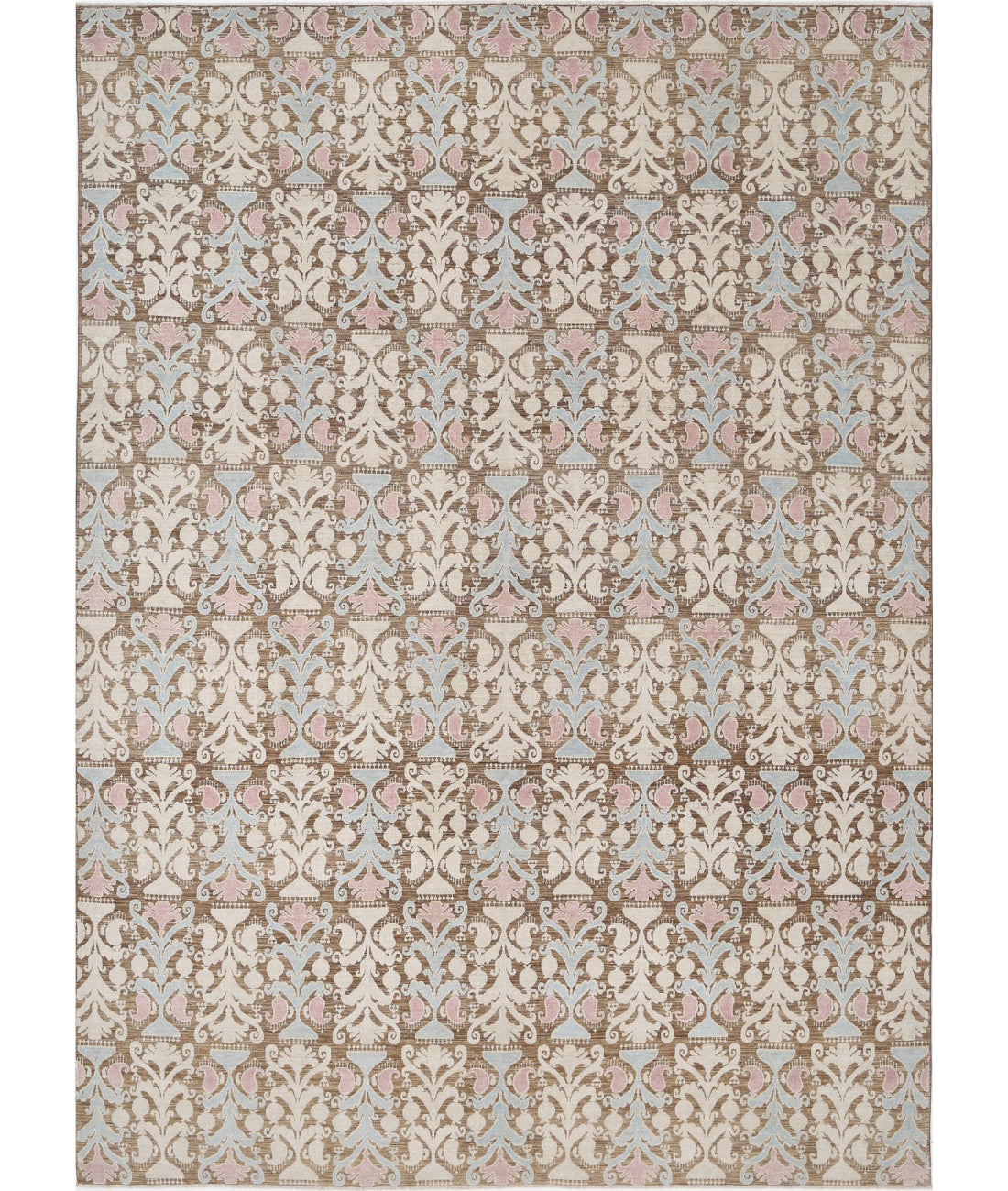 Artemix 9'9'' X 13'6'' Hand-Knotted Wool Rug 9'9'' x 13'6'' (293 X 405) / Brown / Ivory