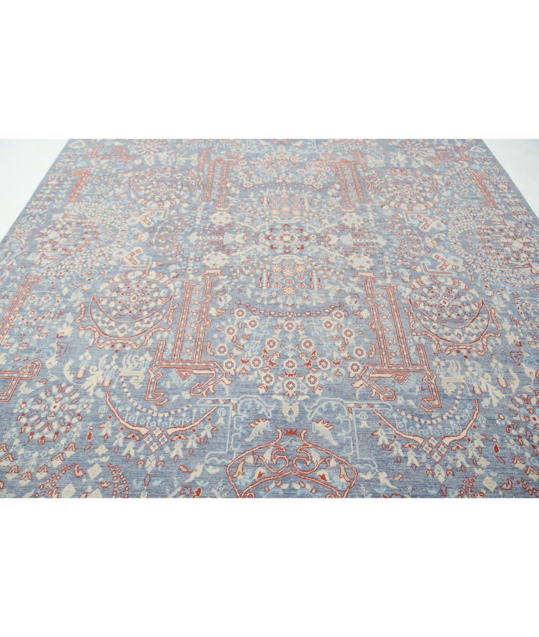 Artemix 8'11'' X 13'0'' Hand-Knotted Wool Rug 8'11'' x 13'0'' (268 X 390) / Grey / Red