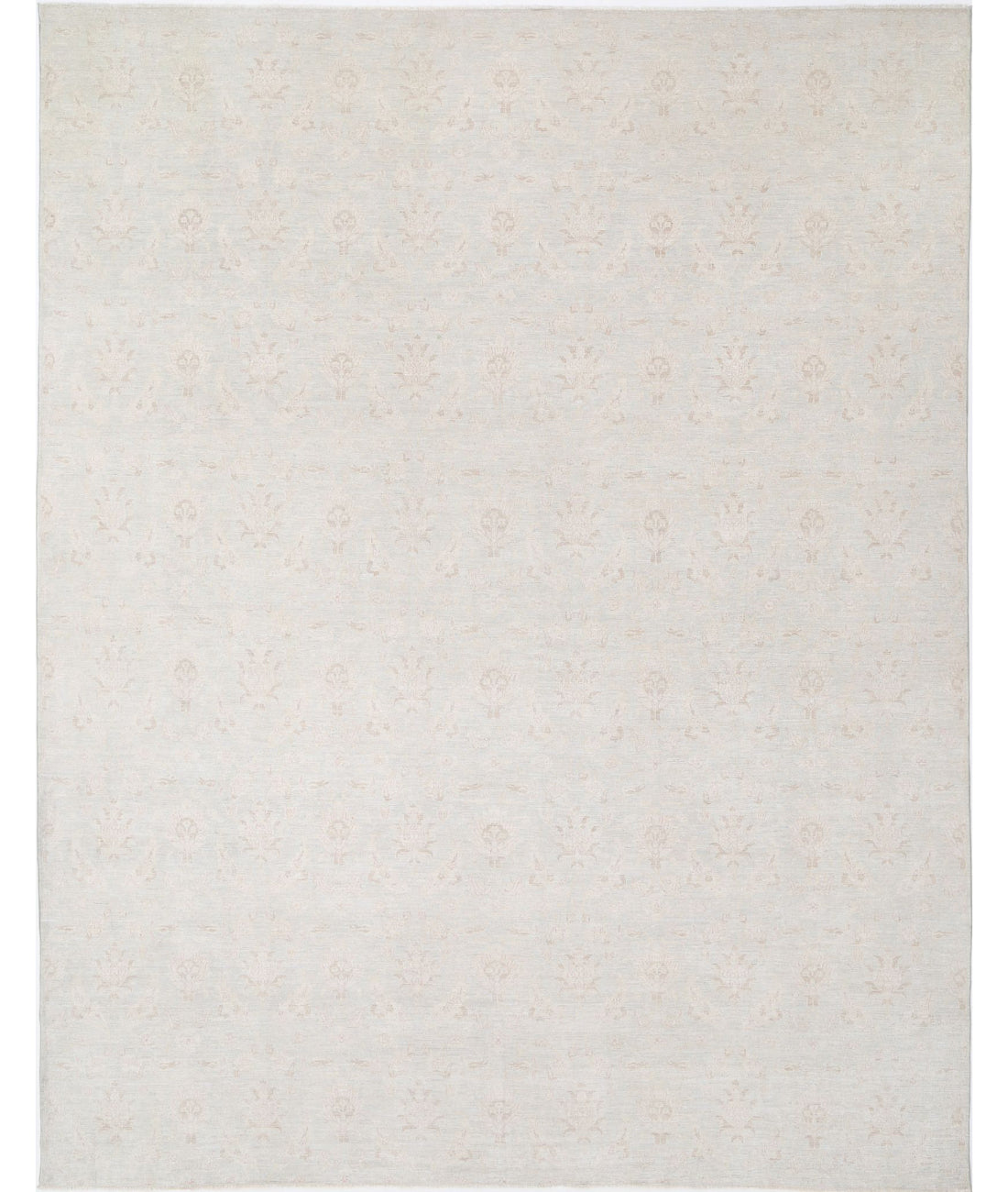 Artemix 13'3'' X 16'8'' Hand-Knotted Wool Rug 13'3'' x 16'8'' (398 X 500) / Grey / Ivory