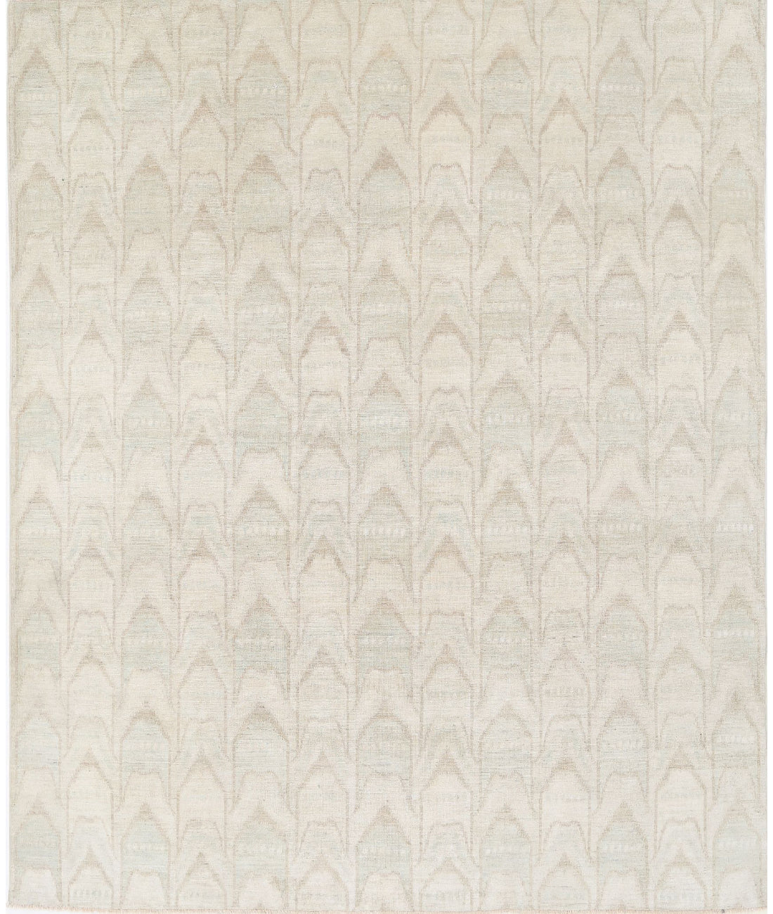 Artemix 7'9'' X 9'4'' Hand-Knotted Wool Rug 7'9'' x 9'4'' (233 X 280) / Ivory / Blue