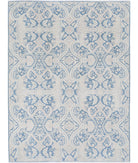 Artemix 6'0'' X 7'11'' Hand-Knotted Wool Rug 6'0'' x 7'11'' (180 X 238) / Blue / Ivory