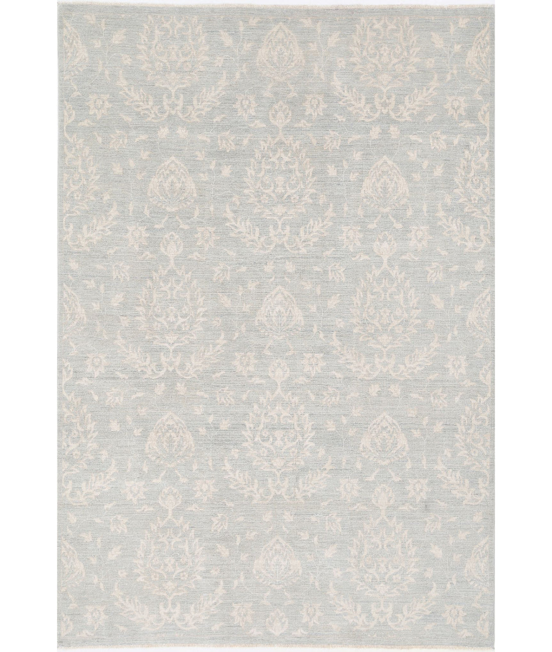 Artemix 6'0'' X 8'8'' Hand-Knotted Wool Rug 6'0'' x 8'8'' (180 X 260) / Blue / Ivory