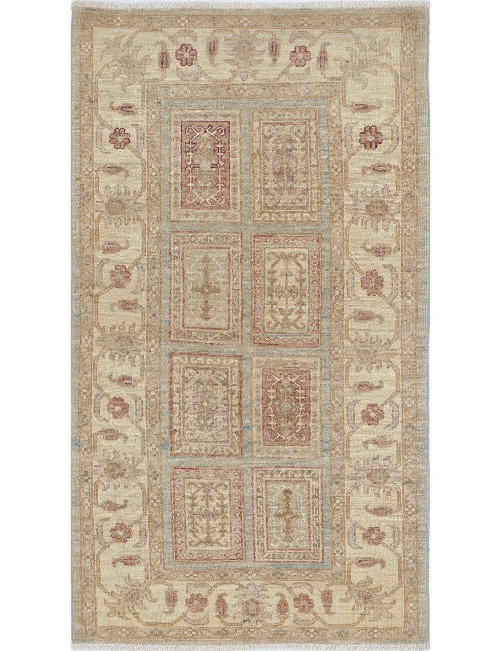 Bakhtiari 2' 9" X 4' 11" Hand-Knotted Wool Rug 2' 9" X 4' 11" (84 X 150) / Blue / Ivory