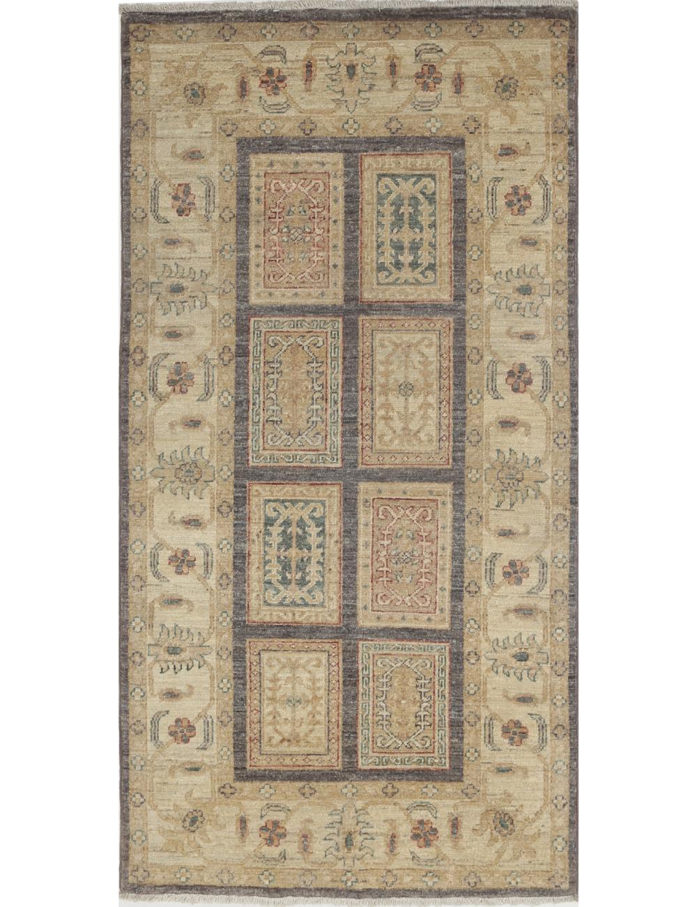 Bakhtiari 2' 9" X 5' 4" Hand-Knotted Wool Rug 2' 9" X 5' 4" (84 X 163) / Grey / Ivory