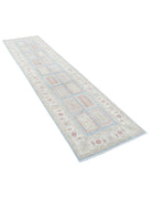 Bakhtiari 2' 7" X 10' 1" Hand-Knotted Wool Rug 2' 7" X 10' 1" (79 X 307) / Blue / Ivory