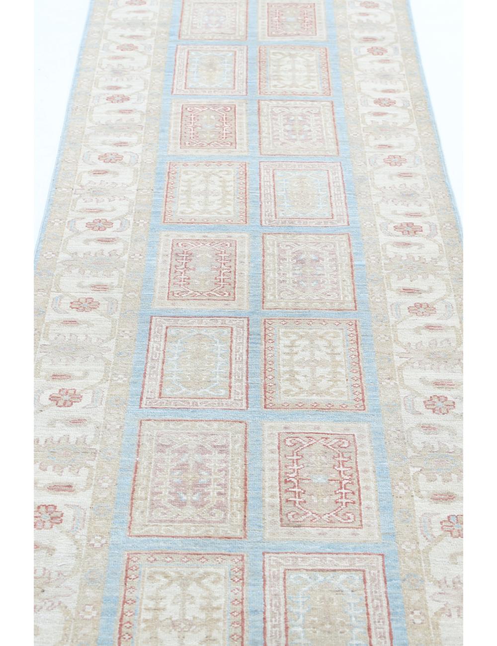 Bakhtiari 2' 7" X 10' 1" Hand-Knotted Wool Rug 2' 7" X 10' 1" (79 X 307) / Blue / Ivory