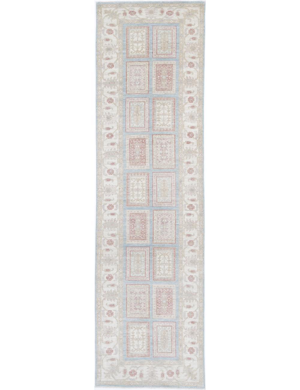 Bakhtiari 2' 7" X 10' 1" Hand-Knotted Wool Rug 2' 7" X 10' 1" (79 X 307) / Blue / Ivory