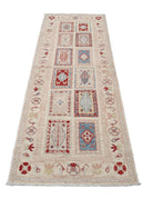 Bakhtiari 2' 6" X 7' 1" Hand-Knotted Wool Rug 2' 6" X 7' 1" (76 X 216) / Ivory / Red