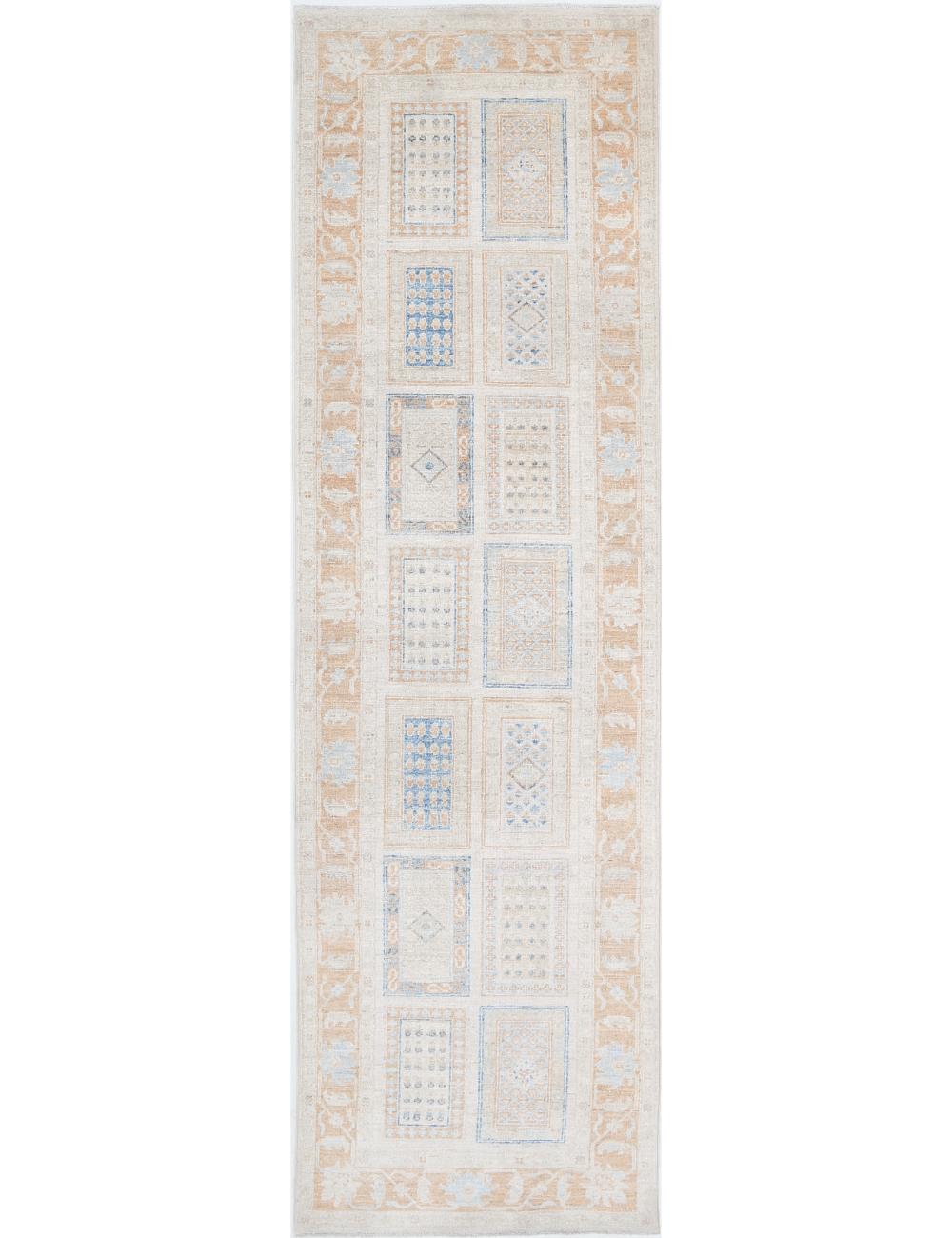 Bakhtiari 2' 7" X 9' 2" Hand-Knotted Wool Rug 2' 7" X 9' 2" (79 X 279) / Ivory / Rust