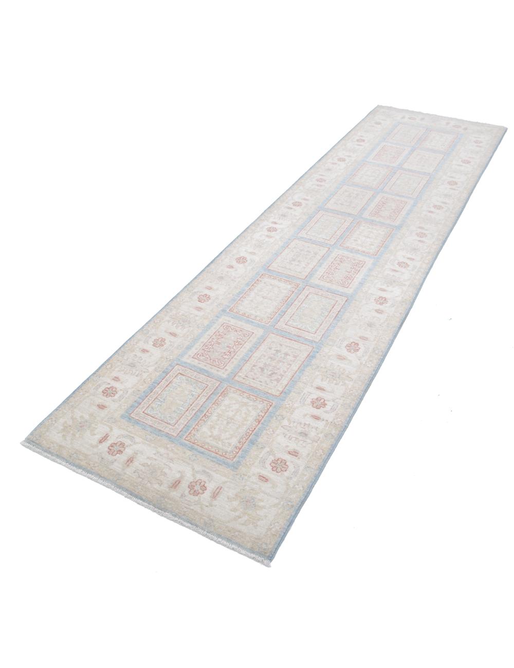 Bakhtiari 2' 7" X 9' 10" Hand-Knotted Wool Rug 2' 7" X 9' 10" (79 X 300) / Blue / Ivory