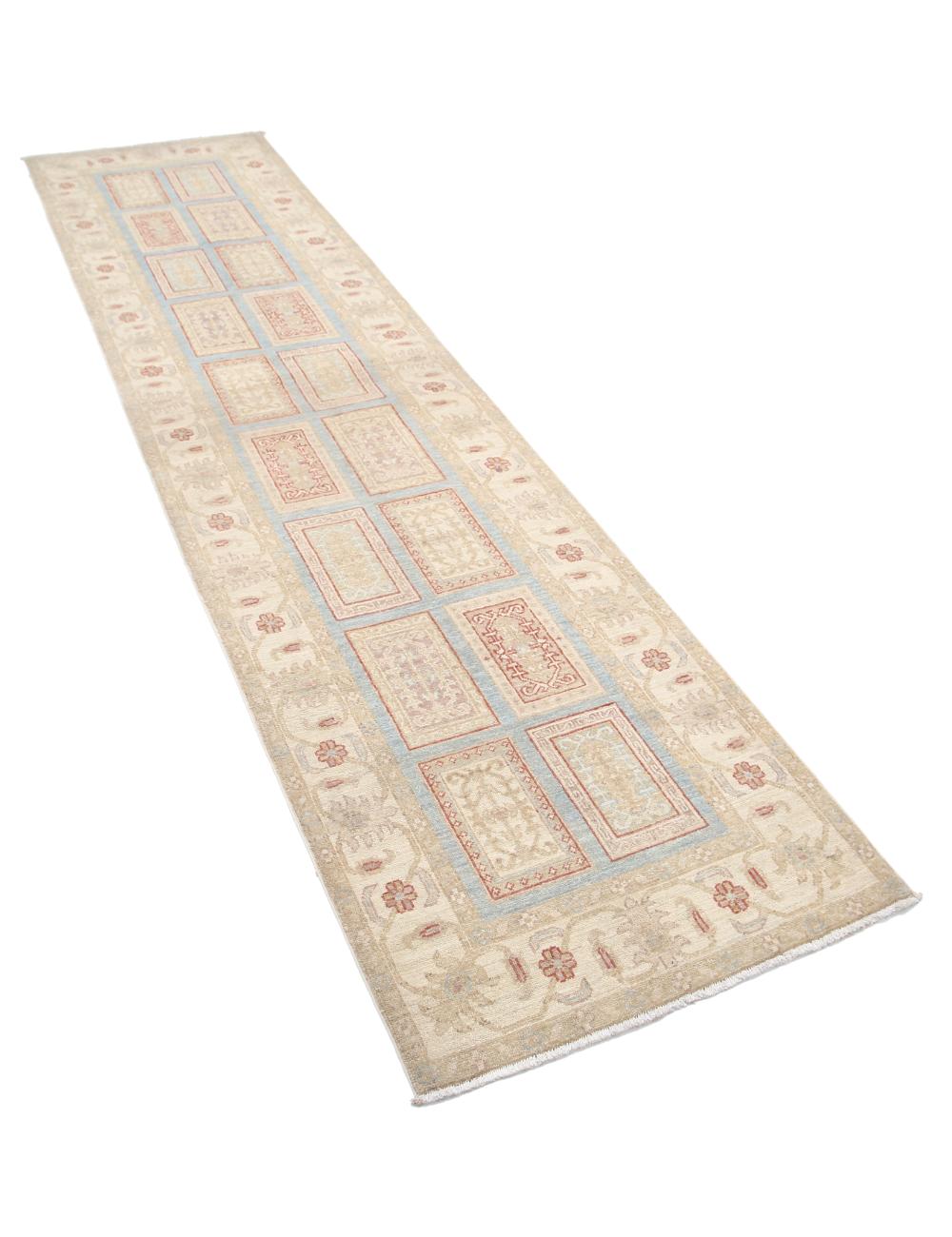 Bakhtiari 2' 6" X 10' 1" Hand-Knotted Wool Rug 2' 6" X 10' 1" (76 X 307) / Blue / Ivory