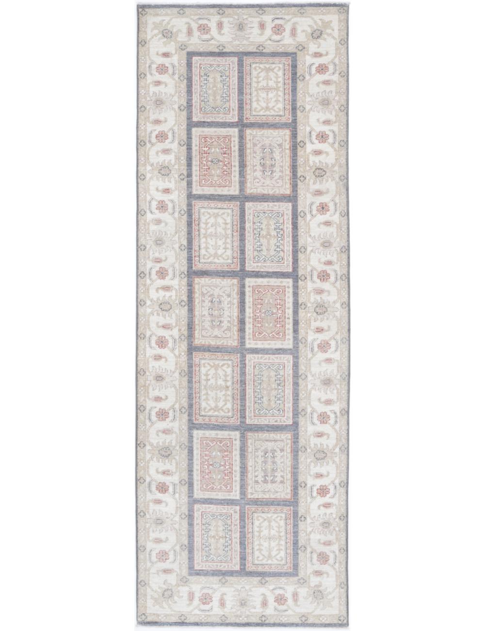 Bakhtiari 2' 7" X 8' 2" Hand-Knotted Wool Rug 2' 7" X 8' 2" (79 X 249) / Grey / Ivory