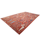 Bakshaish 10'0'' X 17'7'' Hand-Knotted Wool Rug 10'0'' x 17'7'' (300 X 528) / Red / Blue