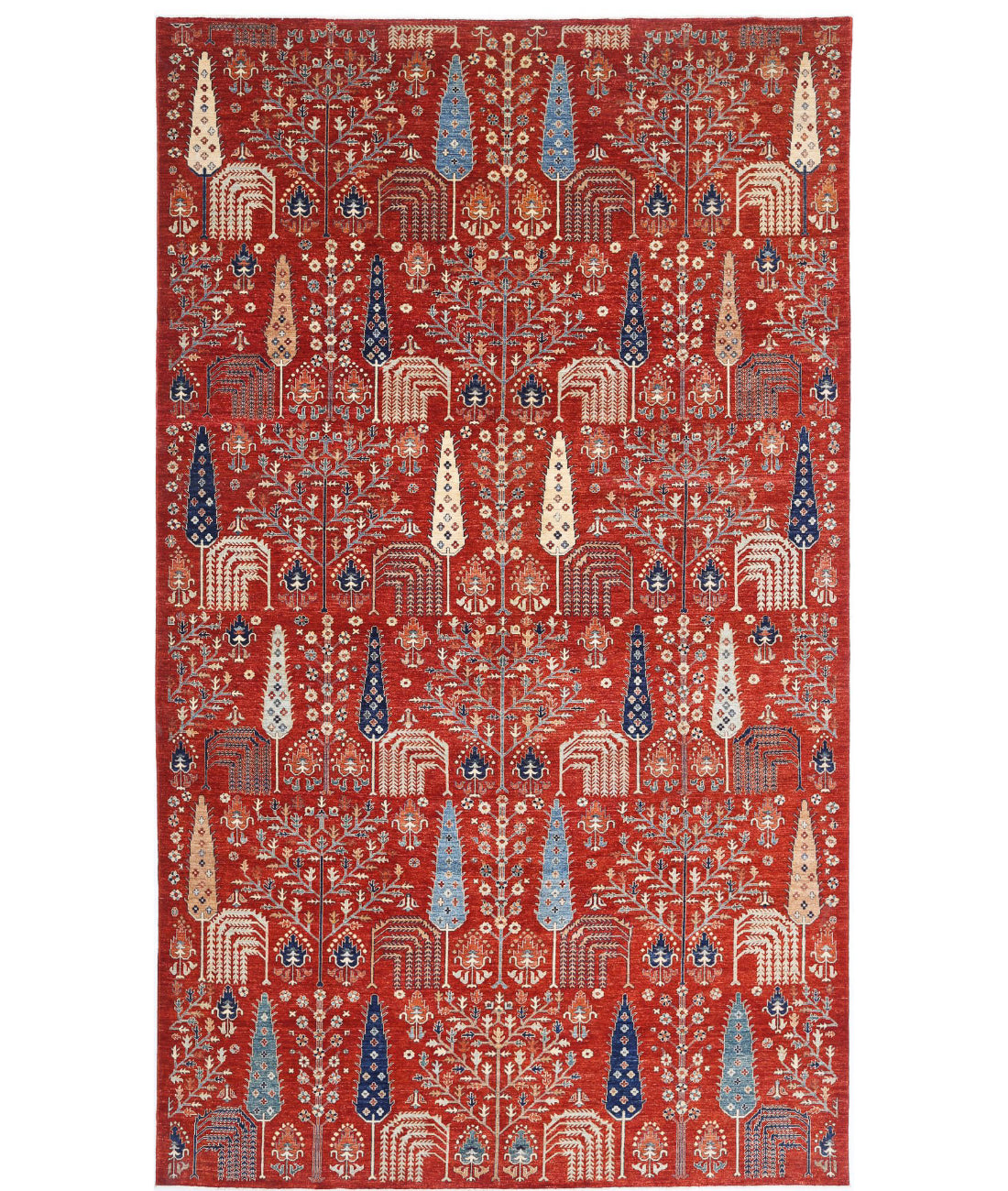 Bakshaish 10'0'' X 17'7'' Hand-Knotted Wool Rug 10'0'' x 17'7'' (300 X 528) / Red / Blue