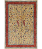 Bakshaish 5'6'' X 8'4'' Hand-Knotted Wool Rug 5'6'' x 8'4'' (165 X 250) / Gold / Red