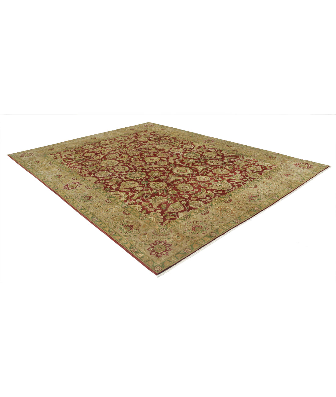 Ziegler 8'8'' X 11'4'' Hand-Knotted Wool Rug 8'8'' x 11'4'' (260 X 340) / Ivory / Red