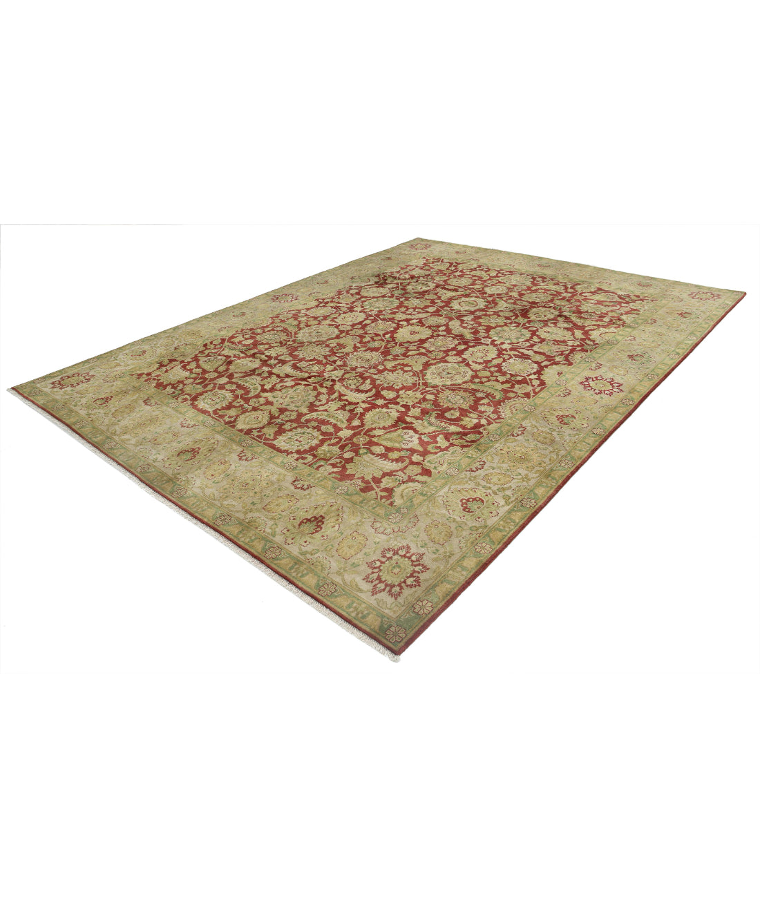 Ziegler 8'8'' X 11'4'' Hand-Knotted Wool Rug 8'8'' x 11'4'' (260 X 340) / Ivory / Red