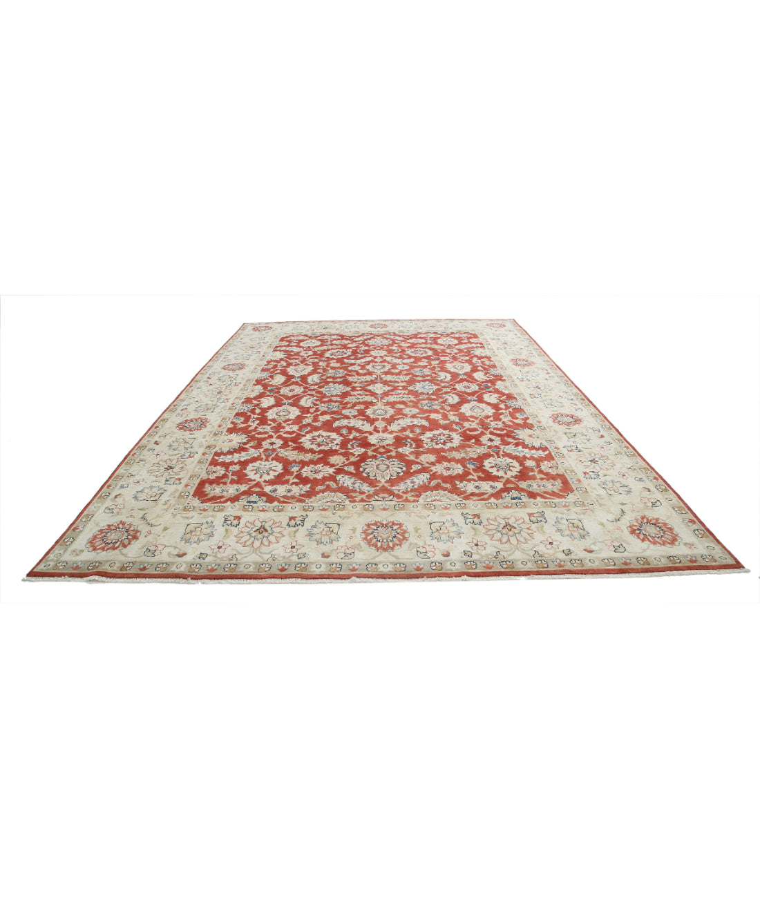 Ziegler 9'0'' X 12'0'' Hand-Knotted Wool Rug 9'0'' x 12'0'' (270 X 360) / Rust / N/A