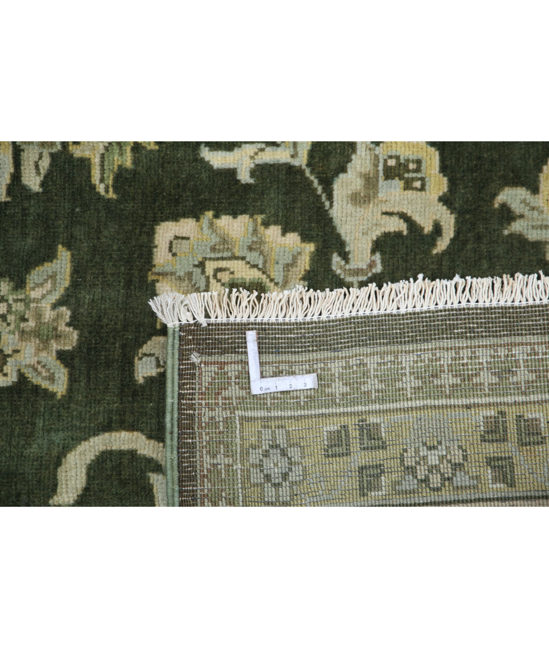 Ziegler 8'9'' X 12'3'' Hand-Knotted Wool Rug 8'9'' x 12'3'' (263 X 368) / Green / Ivory