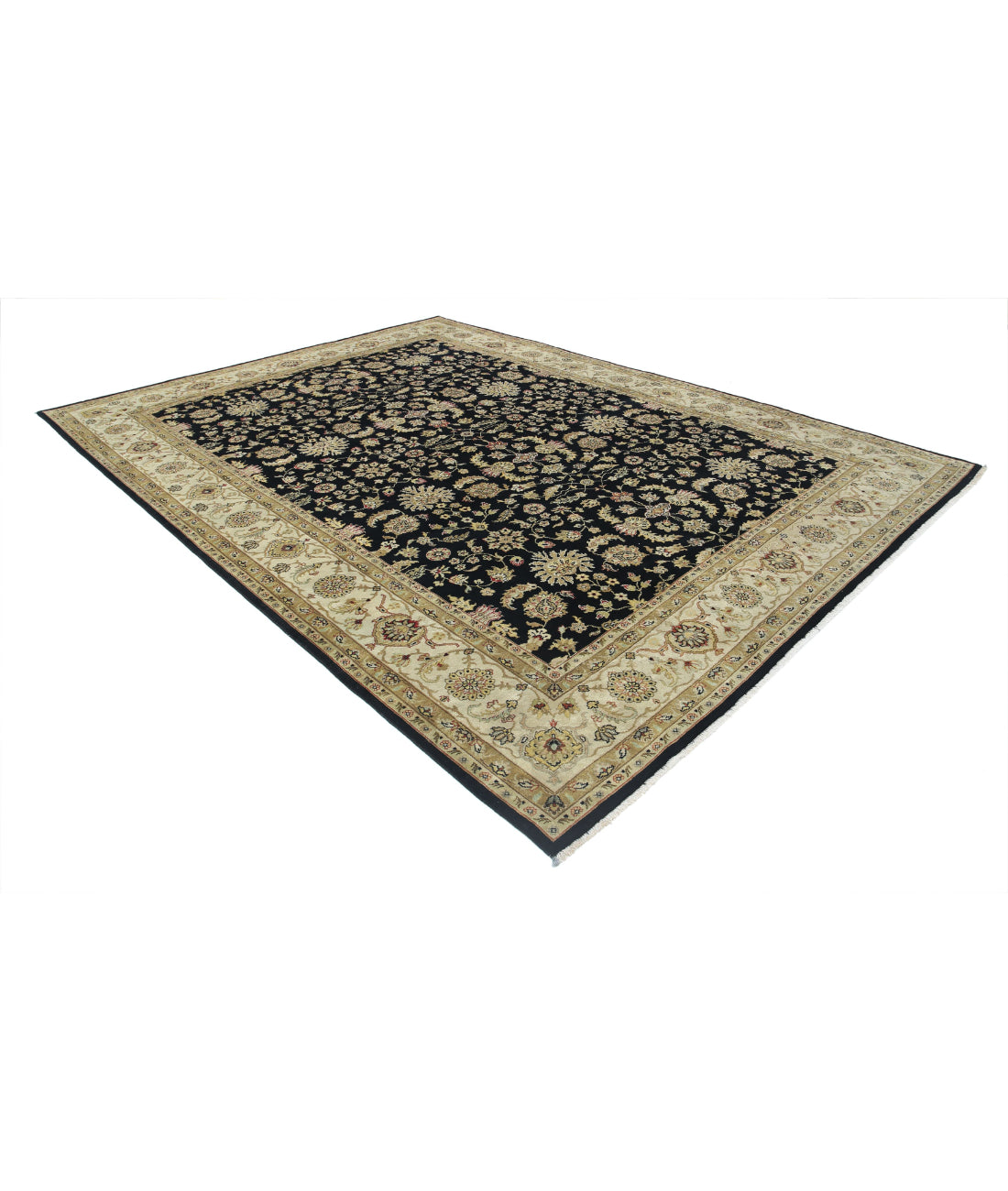 Ziegler 8'11'' X 12'1'' Hand-Knotted Wool Rug 8'11'' x 12'1'' (268 X 363) / Black / N/A