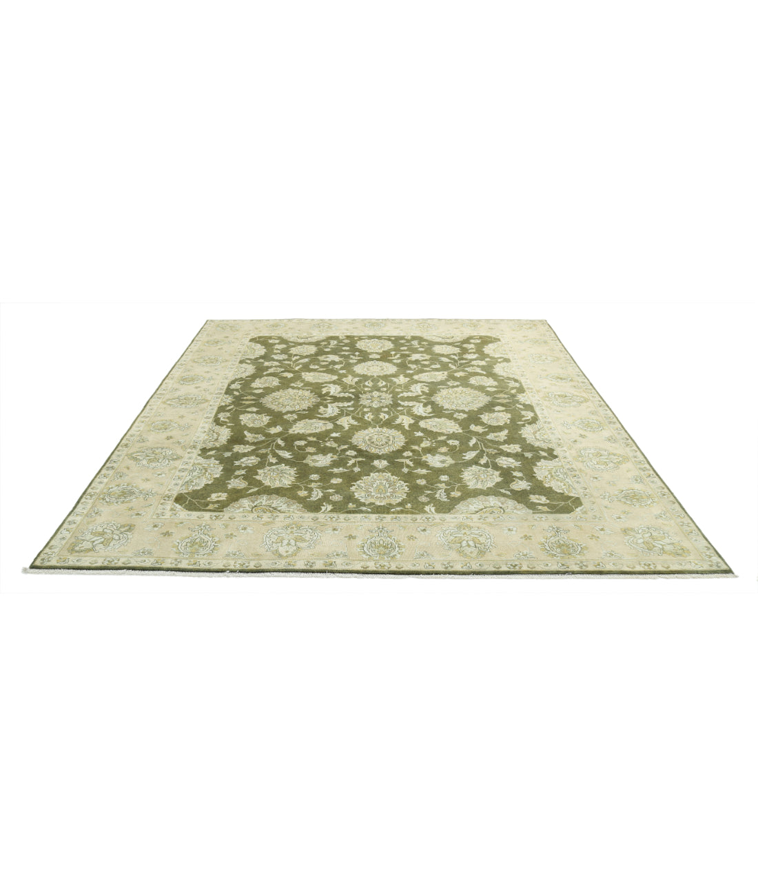 Ziegler 7'11'' X 9'10'' Hand-Knotted Wool Rug 7'11'' x 9'10'' (238 X 295) / Green / Beige