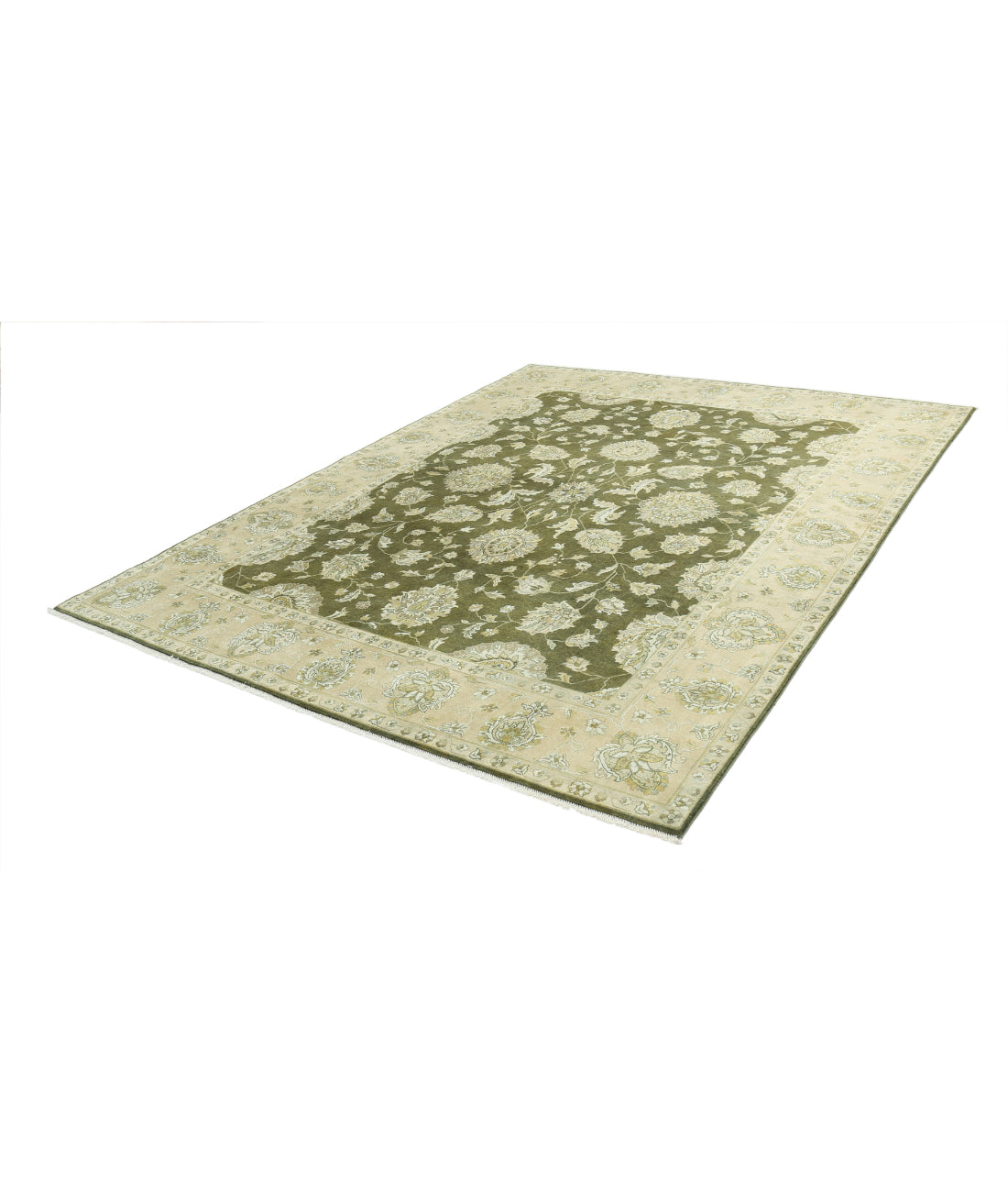 Ziegler 7'11'' X 9'10'' Hand-Knotted Wool Rug 7'11'' x 9'10'' (238 X 295) / Green / Beige