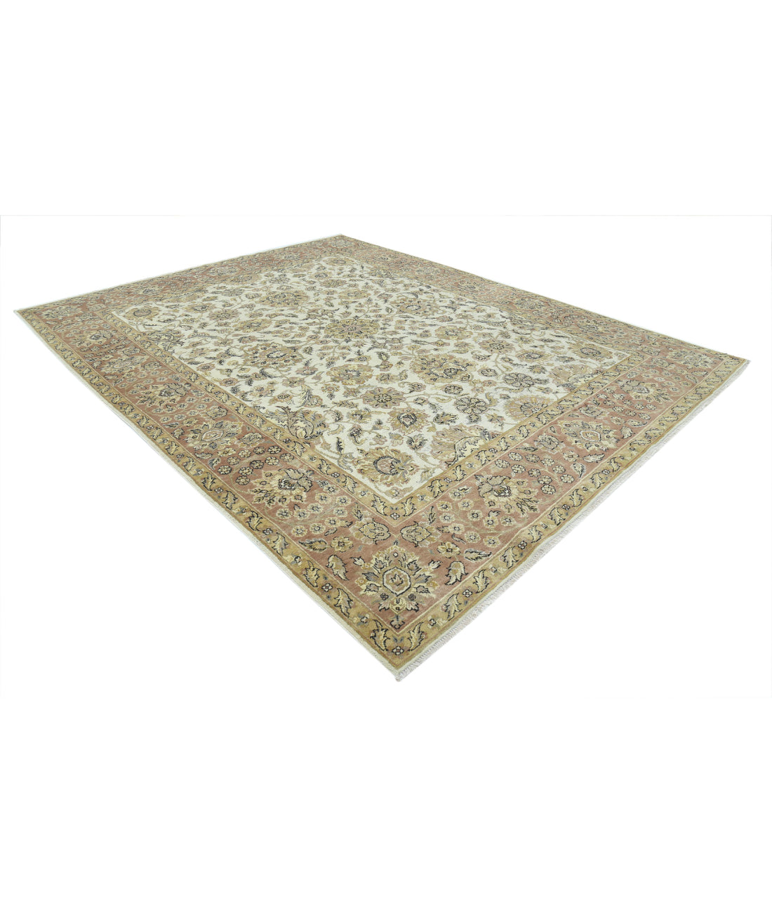 Ziegler 8'11'' X 11'4'' Hand-Knotted Wool Rug 8'11'' x 11'4'' (268 X 340) / Ivory / Tan