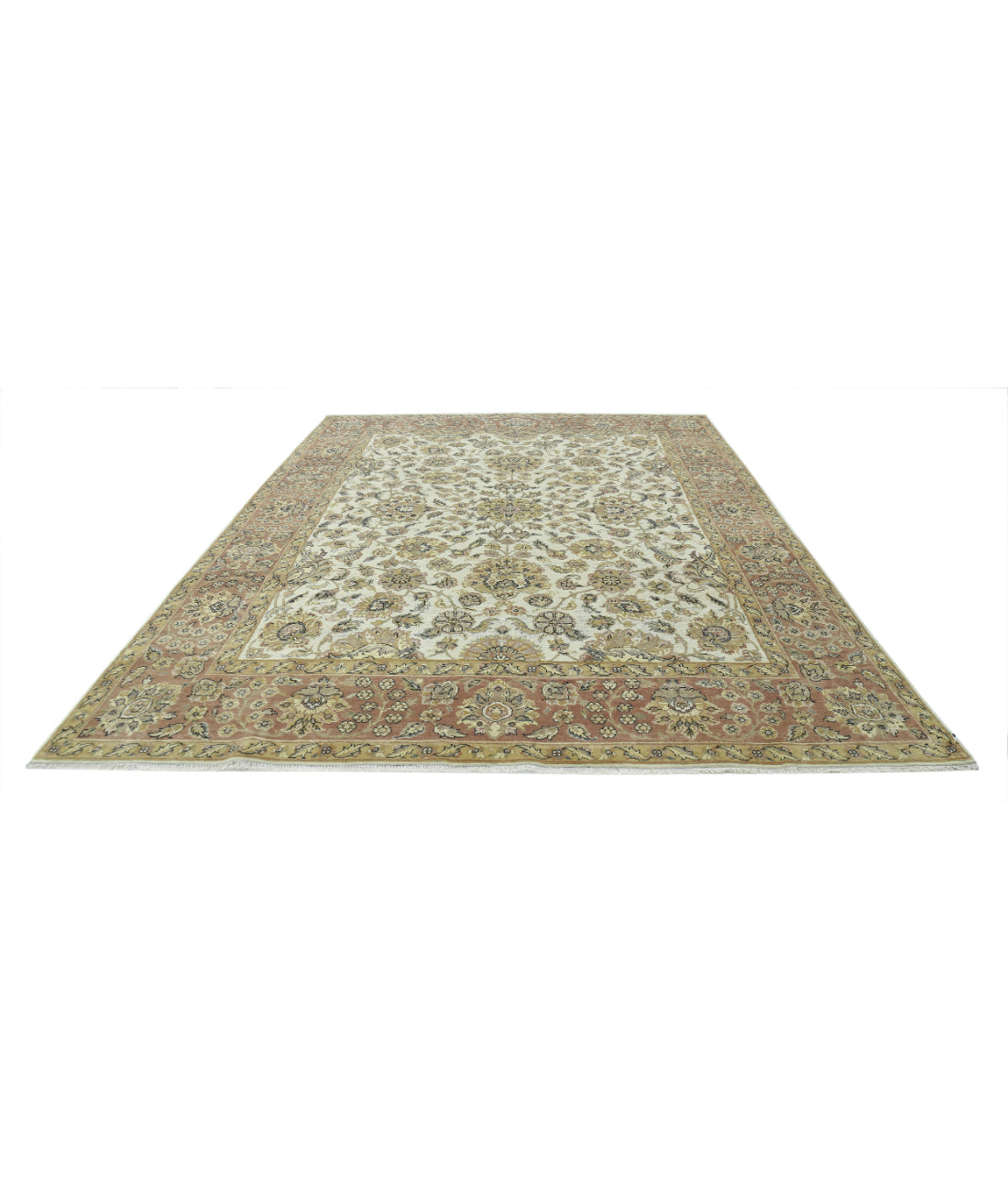 Ziegler 8'11'' X 11'4'' Hand-Knotted Wool Rug 8'11'' x 11'4'' (268 X 340) / Ivory / Tan