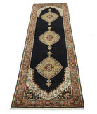 Ziegler 2'3'' X 8'8'' Hand-Knotted Wool Rug 2'3'' x 8'8'' (68 X 260) / Black / N/A