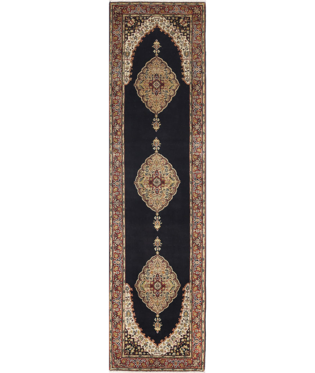 Ziegler 2'3'' X 8'8'' Hand-Knotted Wool Rug 2'3'' x 8'8'' (68 X 260) / Black / N/A