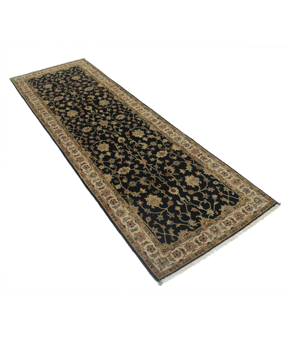 Ziegler 2'6'' X 7'11'' Hand-Knotted Wool Rug 2'6'' x 7'11'' (75 X 238) / Black / N/A