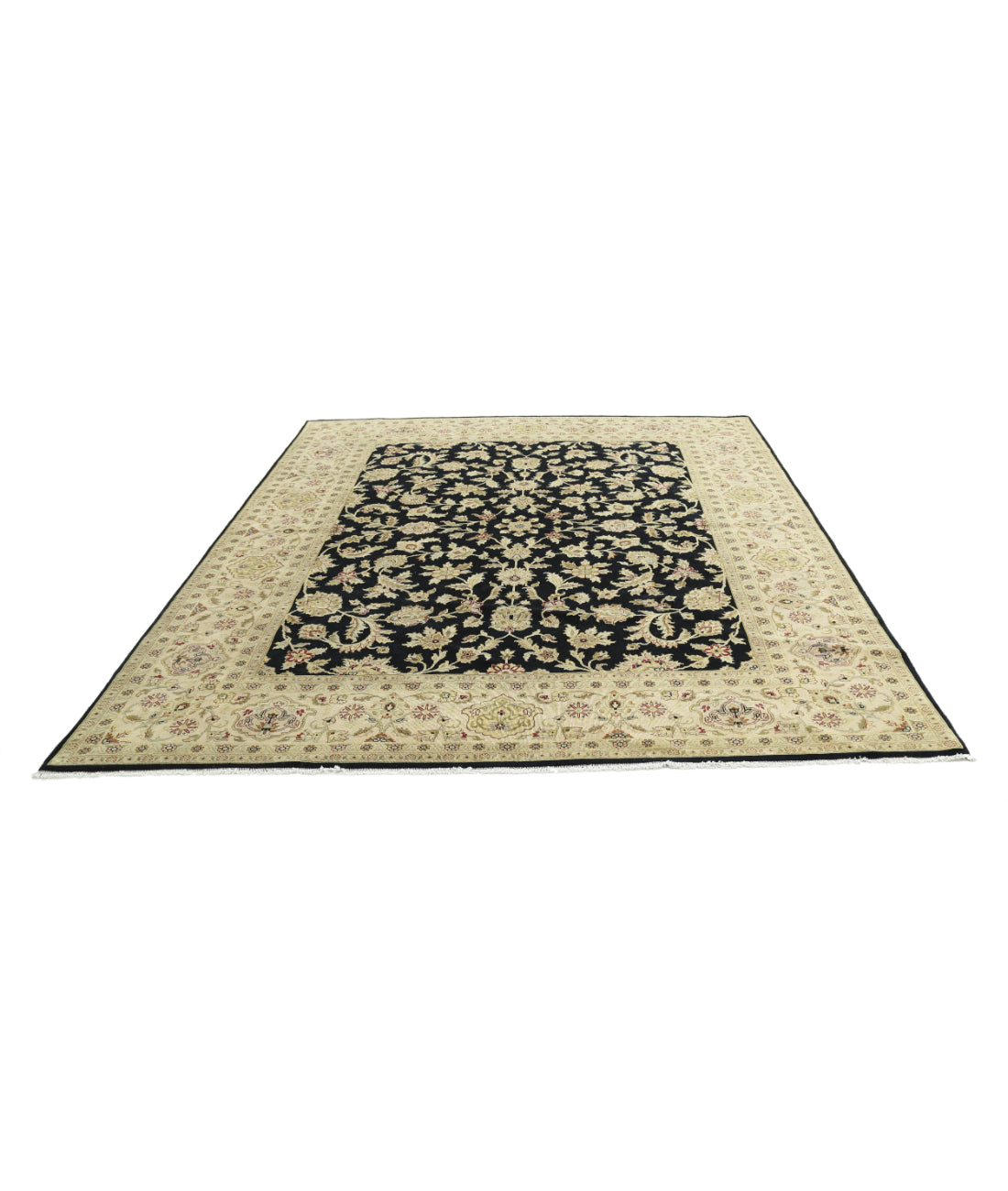 Ziegler 7'10'' X 9'9'' Hand-Knotted Wool Rug 7'10'' x 9'9'' (235 X 293) / Black / Ivory