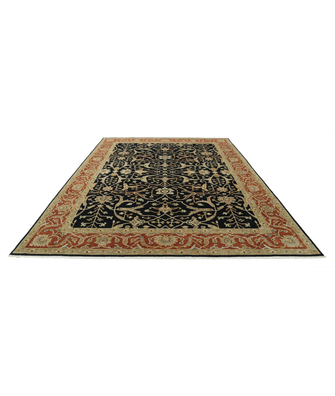 Ziegler 8'9'' X 12'1'' Hand-Knotted Wool Rug 8'9'' x 12'1'' (263 X 363) / Black / N/A