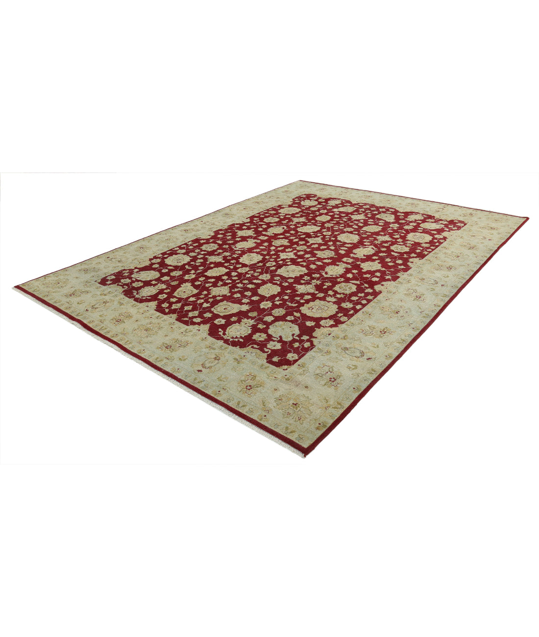 Ziegler 8'10'' X 11'4'' Hand-Knotted Wool Rug 8'10'' x 11'4'' (265 X 340) / Red / Ivory