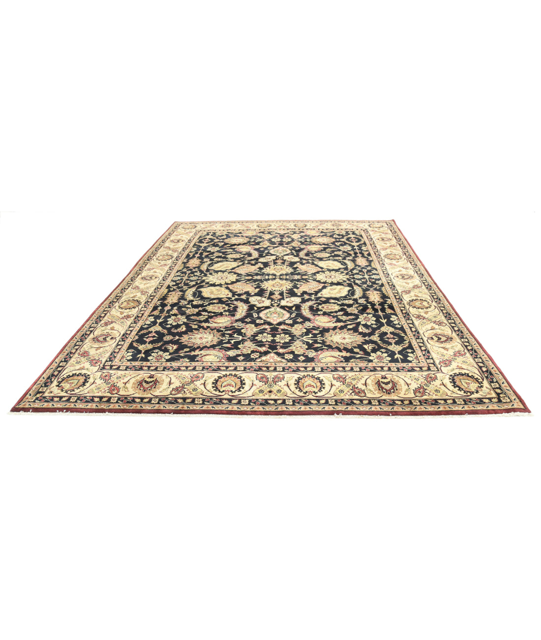 Ziegler 8'8'' X 11'9'' Hand-Knotted Wool Rug 8'8'' x 11'9'' (260 X 353) / Black / Ivory