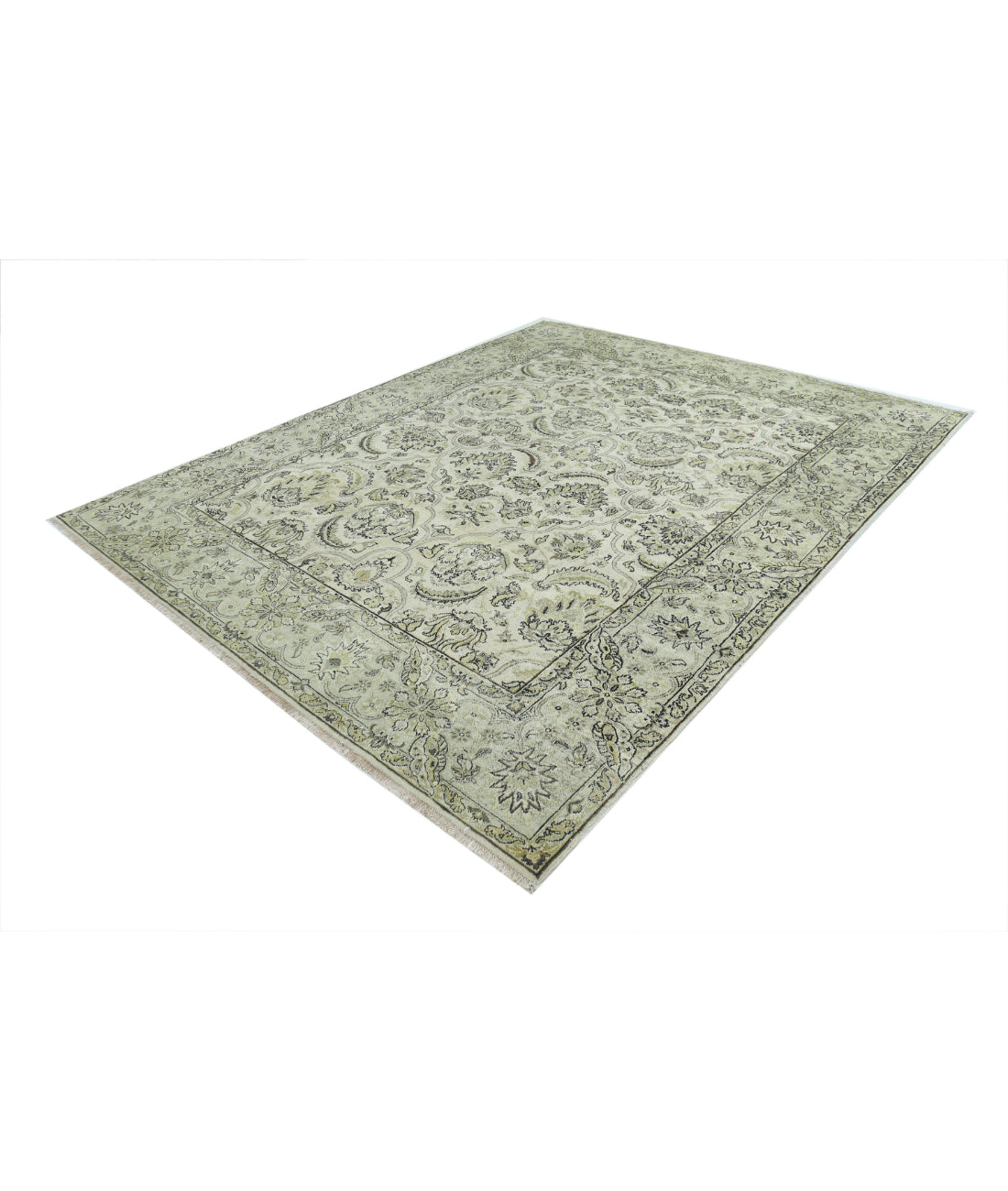 Ziegler 7'10'' X 9'8'' Hand-Knotted Wool Rug 7'10'' x 9'8'' (235 X 290) / Ivory / N/A