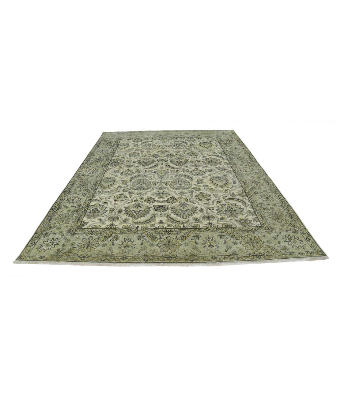 Ziegler 7'10'' X 9'8'' Hand-Knotted Wool Rug 7'10'' x 9'8'' (235 X 290) / Ivory / N/A