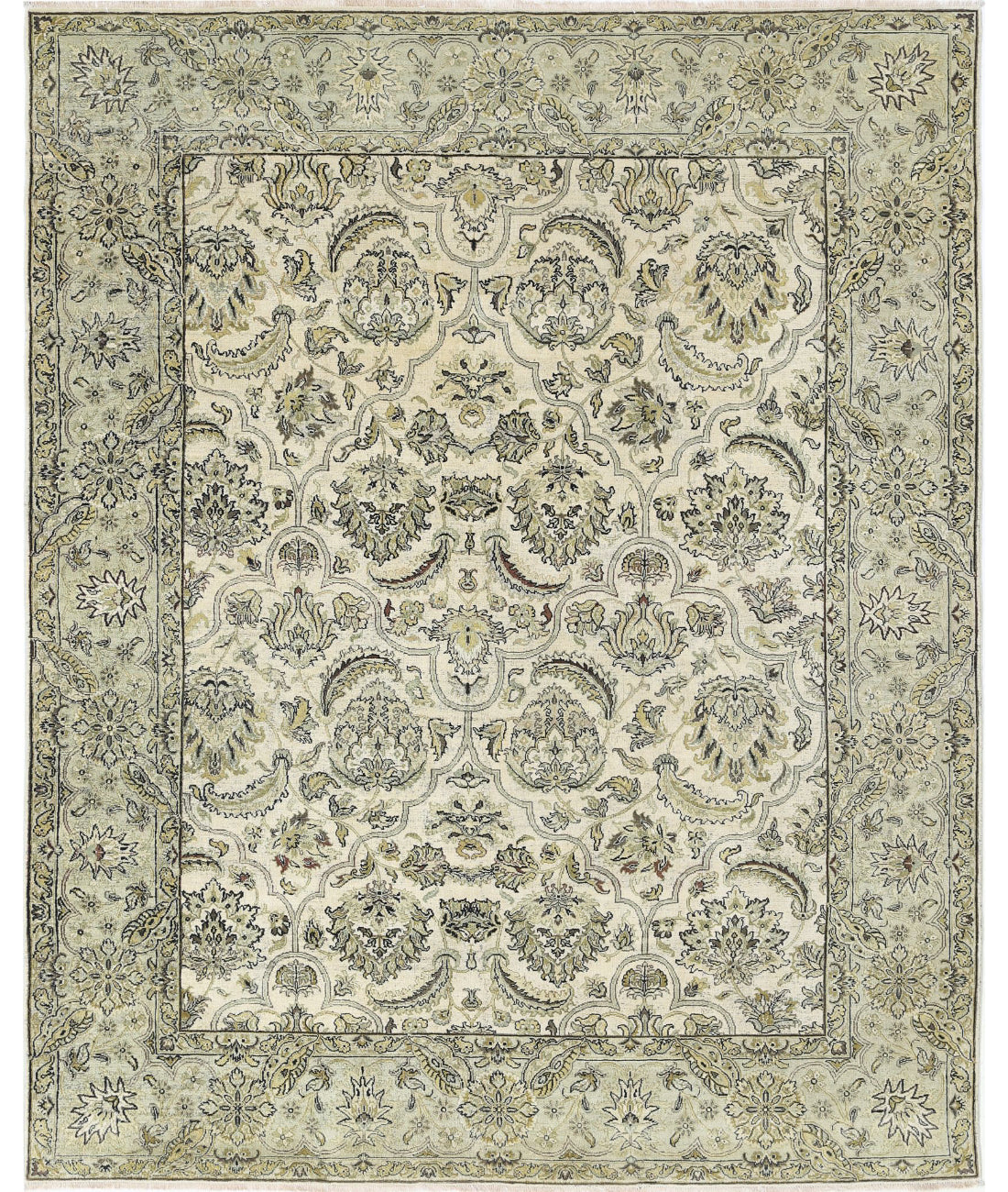 Ziegler 7'10'' X 9'8'' Hand-Knotted Wool Rug 7'10'' x 9'8'' (235 X 290) / Ivory / N/A